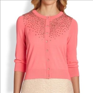 Kate Spade Benson Beaded Button Down Cardigan EUC
